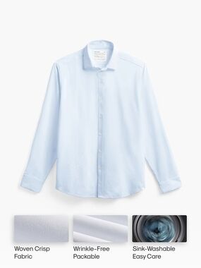 Men's AeroZero Dress Shirt - Chambray Blue 2.0